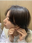 センターパートウルフ