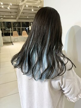 アクアオモテサンドウ(ACQUA omotesando) ☆インナーカラーイヤリングカラーミントブルーシルバーアッシュ