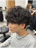 プードルパーマメンズカットスパイラルパーマツイスパ波巻き