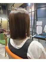 インス(ensue)&nbsp;切りっぱなしボブ結べるボブ似合わせカットうるツヤ美髪ベージュ