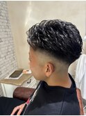 スキンフェード×リバースパーマ/マッシュパーマ/メンズカット