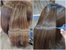 ヘアカラー＋【髪質改善】5stepトリートメント《炭酸泉循環頭浸浴》￥14080