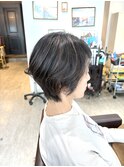 【EIGHT渡辺】白髪ほかしハイライト×ハンサムショート