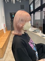 エルム 原宿 表参道(yelm)&nbsp;くびれヘア/ピンクベージュ/顔まわりカット