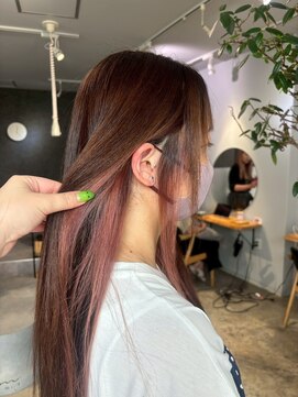 ミチ ノア(mich-nor-) インナーカラーピンク/インナーカラー/デザインカラー