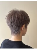 【グレイジュスパイキーショート】白髪ぼかしカラー