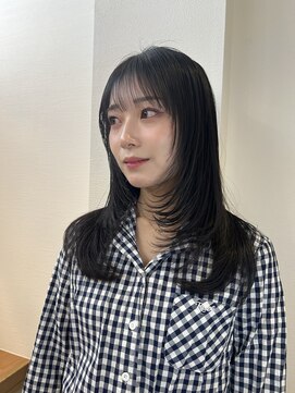 ロンドアベニール 北千住(Lond avenir) オリーブグレー/レイヤーカット/黒髪/マロンベージュ/北千住