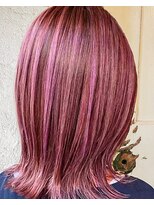 エノア 東京(ENORE) ミディアム|ピンクメッシュ|ピンクハイライト|バレイヤージュ