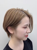 シャルムパリス(charme paris) ショートボブ ハイライト 白髪ぼかし 30代40代