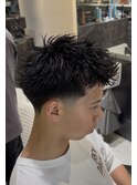 テーパーフェード/ツイストピンパーマ/スパイキーベリーショート