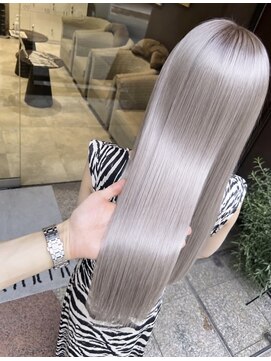 アース 豊橋店(HAIR&MAKE EARTH) 透明感グレージュロング