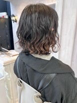 キャアリー(Caary)&nbsp;福山人気30代40代リッジ強めボリュームボブパーマ顔まわり小顔