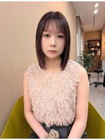 ムード(mood)&nbsp;ミディアムボブ/縮毛矯正/髪質改善ストレート/ピンクブラウン