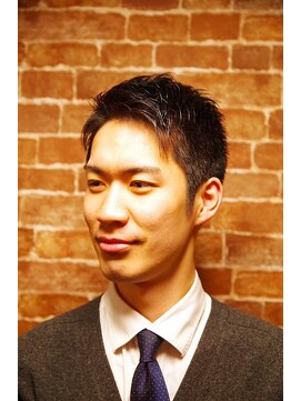 ヒロギンザ 浜松町店(HIRO GINZA) ツーブロックビジネスショートレイヤーかき上げコンマヘア