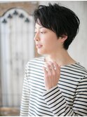 黒髪で好感度◎サイドパートショートB