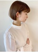 【three／スリー】色っぽボブの柔らかとろみセピアベージュ