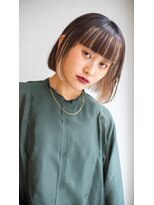 bibito 重めボブ　インナーカラー　コントラストカラー