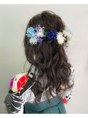卒業式　袴着付け　ヘアアレンジ
