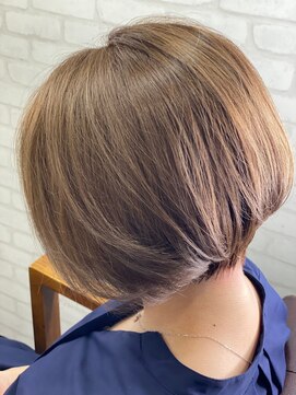 ハサミバイアトリエナガノ 千葉(8sami by atelier nagano) デザインカラー/レイヤーカット/ウエットヘア/オリーブベージュ