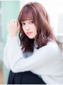 ≪旭市美容室パザパ≫くせ毛風カールの愛されふわミディ