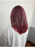 レッド☆裾カラー