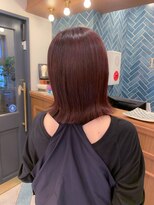 ロンドエニカ 大宮(Lond enika)&nbsp;大人ガーリー　レッドピンクブラウン　艶カラー【大宮美容室】