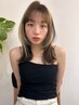 【外国人風】似合わせ小顔カット＋デザインハイライト＋ケアカラー　￥15900
