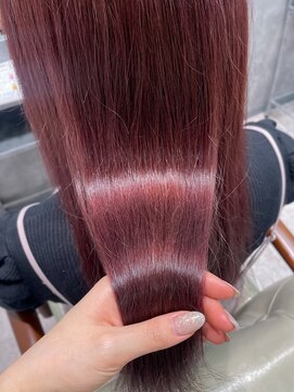 フォンド 津田沼(fond.) 黒髪/グレーベージュ/レイヤーロング/前髪パーマ/津田沼