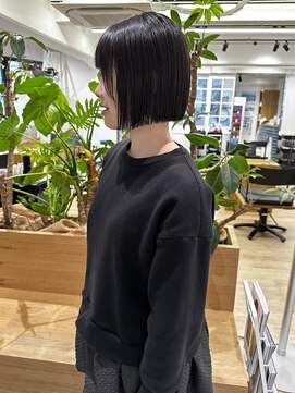 オーシャン(Ocean) ［Ocean Hair&Life 水田］黒髪ボブ☆切りっぱなしスタイル