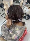 浴衣ヘアアレンジ/浴衣ヘア/アップアレンジ/zina博多筑紫口
