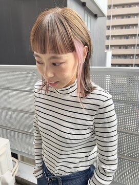 チュダック(ChuDuck) 韓国風《インナーピンク》ハイトーン/ケアブリーチ/ダブルカラー