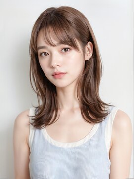 エリスホリエ(Eliss Horie) 【春カラー】艶ブラウン×外ハネミディアムレイヤー