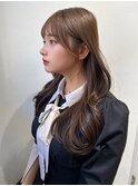 サイドバング/レイヤーカット/韓国/ゆるふわウェーブ