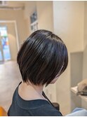 大人艶髪♪暗髪ベージュショートボブ