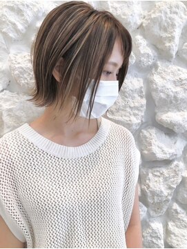 リン モアナバイヘッドライト 武蔵小杉2号店(lynn Moana by HEADLIGHT) lynn【武蔵小杉】#ボブ#切りっぱなしボブ#ハイライト#大人ボブ