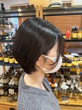 オーガニックマインド 坂戸 鶴ヶ島(organic+mind) 20代30代40代小顔ハンサムショートアッシュブルーブラック