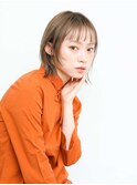 ミディアムヘア/ショコラベージュ/ボブルフ/新宿駅