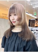 ロング美髪顔周りレイヤーおくれ毛_ba523371