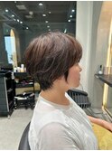ミニウルフレイヤーカット顔周りカット前髪カットショート/大宮