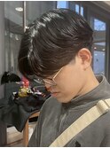 盛岡駅ニュアンスパーマ毛流れセンターパートフェザーパーマ30代