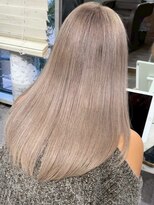 アポロ 横浜駅店(apollo)&nbsp;xカラー/ホワイトグレージュ/レイヤーカット/チェリーブラウン