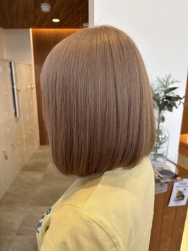 サラビューティーサイト 志免店(SARA Beauty Sight) 【Haru】ハイトーンボブ/ミルクティーベージュ/ブリーチカラー