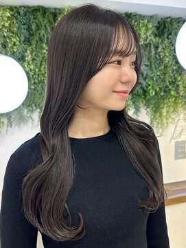 ビューブルー 亀戸錦糸町(VIEW BLUE) ◎小顔顔まわりレイヤー暗めカラーロングミディアム