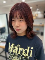 ナウアズ(now as.)&nbsp;ブリーチなしWカラーred brown×くびれミディ【樋富】【明石】