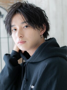 モッズヘアメン 札幌月寒店(mod's hair men) 20代30代ブラックスパイラルパーマフェザーマッシュq札幌月寒