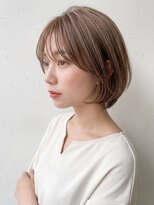 ラミ(L'ami)&nbsp;【東 純平】レイヤーショートボブ 小顔 ナチュラルグレージュ