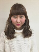 ヘアデザイン ラポール 茨木店(hair design Rapport)&nbsp;イノセントアッシュ&ふんわりセミディ