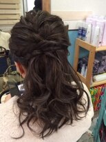 ロカット サロン(Roquat Salon)&nbsp;編み込み入りハーフアップアレンジ【ヘアセット/立川/浴衣】