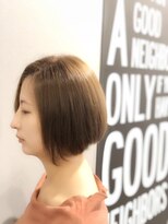 ボヌール ヘアーワークス(Bonheur hair works)&nbsp;透明感ラベージュ×前下がり×ノーパート