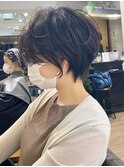 愛され大人ショートボブ・前髪長め・デジタルパーマ【BISA】